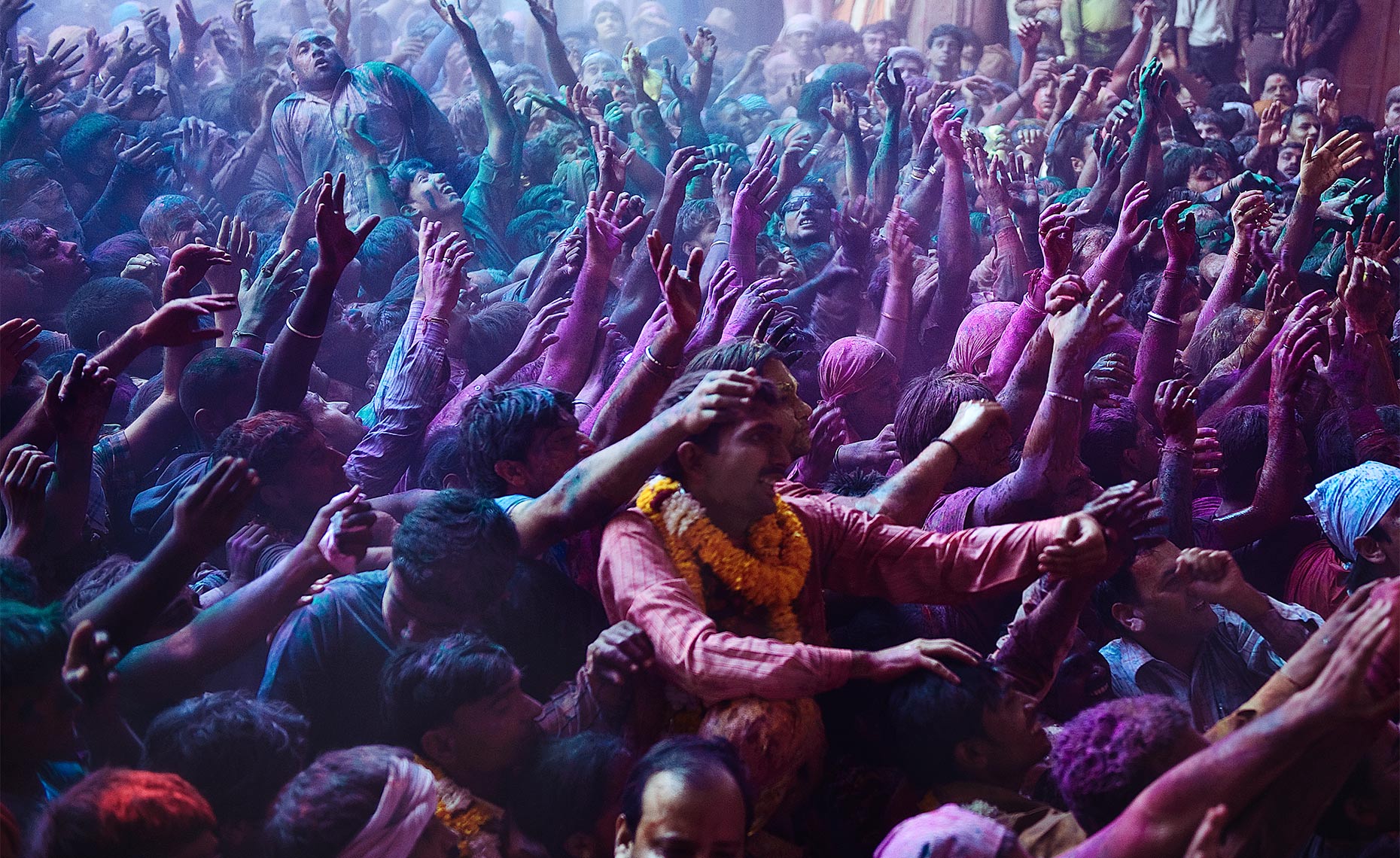 Holi Festival Banke Bihari Vridavan India