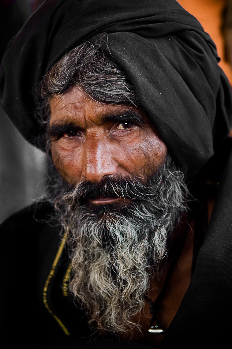 man with turban, Kumbh Mela, India