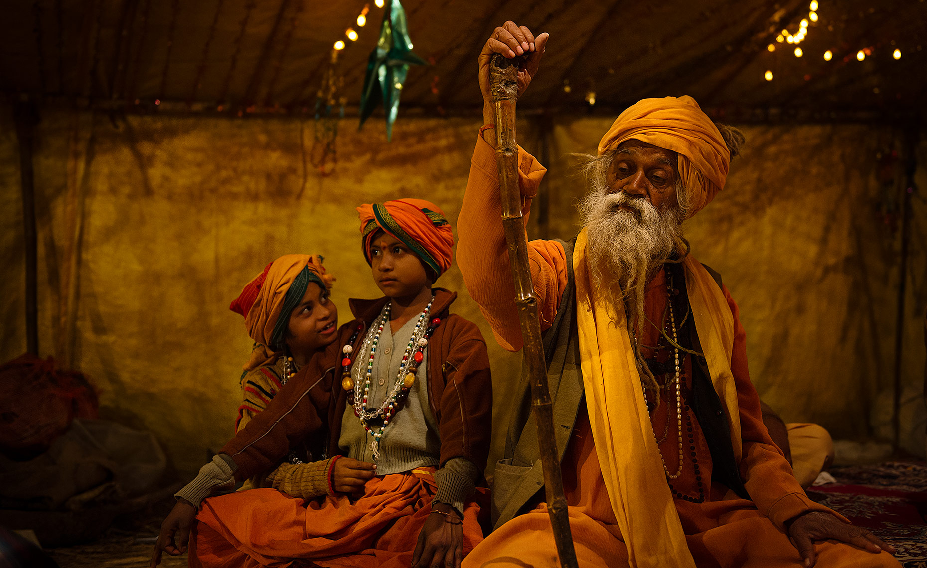 Sadhu And Young Apprentices, Kumbh Mela, Allahabad, India | Travel ...