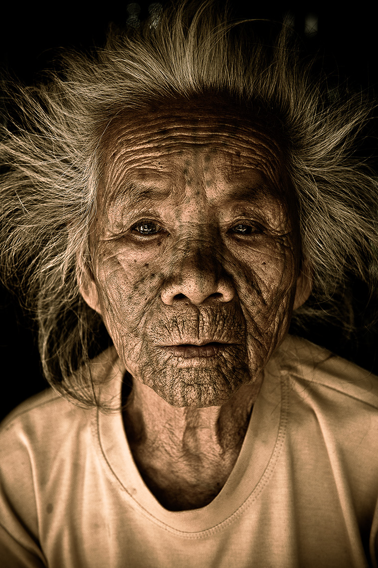 chin woman with facial tatoo, chin state, Burma (Myanmar)